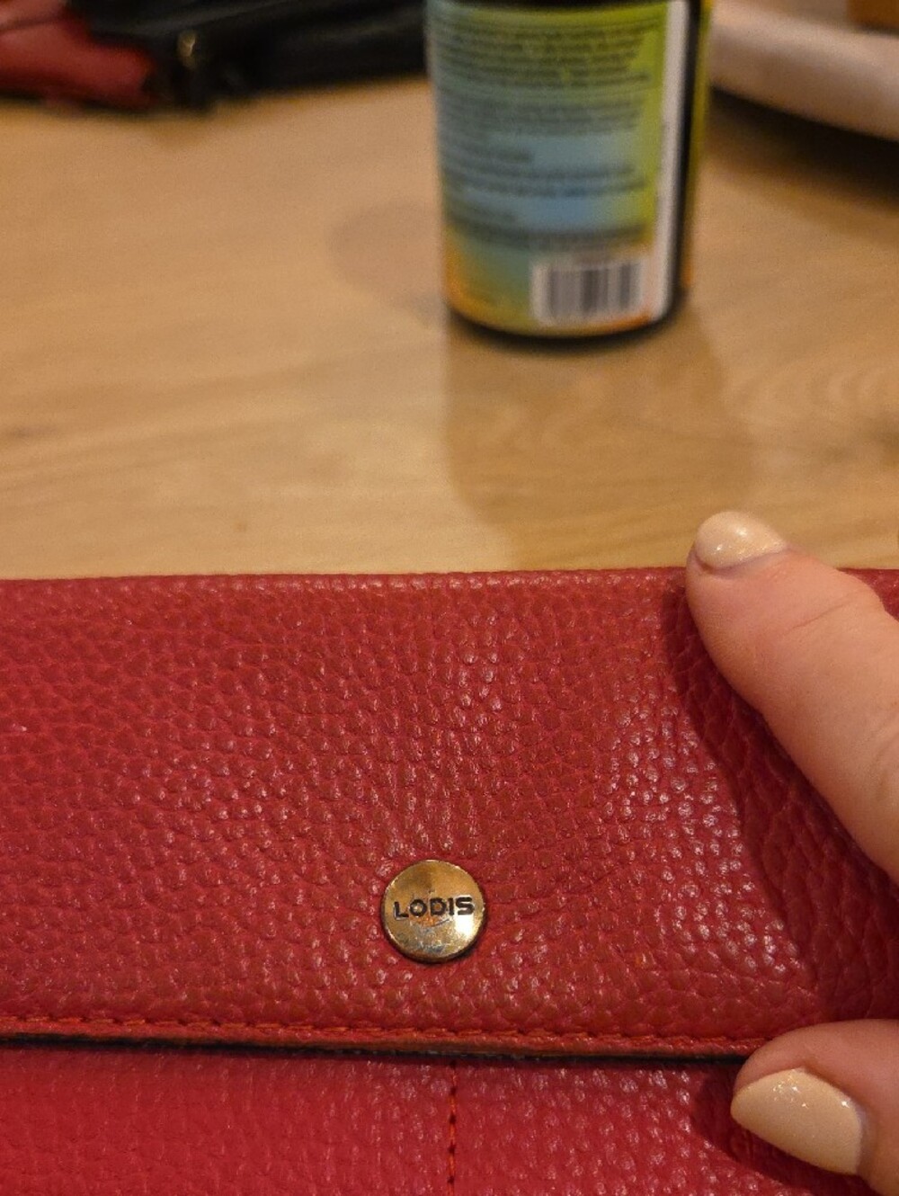 LODIS Kate Red Leather Long Wallet - Picture 8 of 16